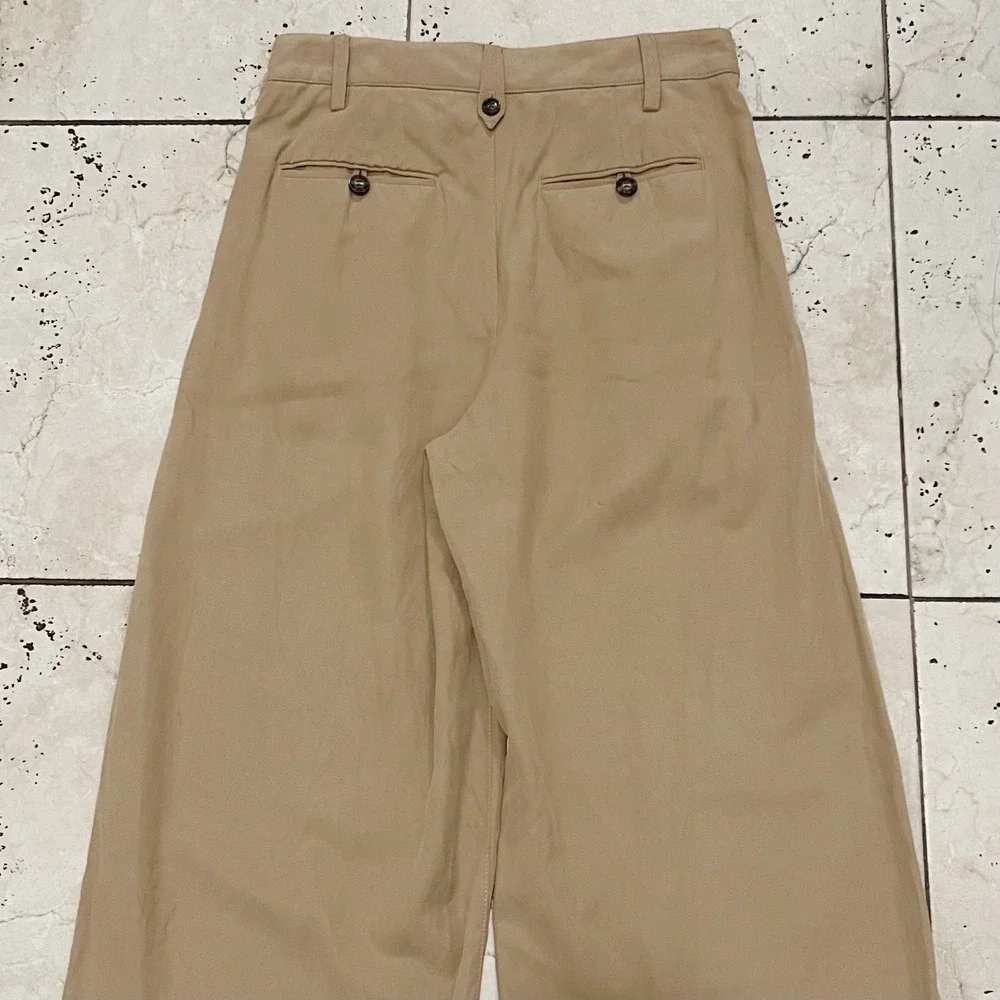 Madewell Women's Harlow Wide-Leg Pants in Khaki Size 6 - Picture 8 of 10